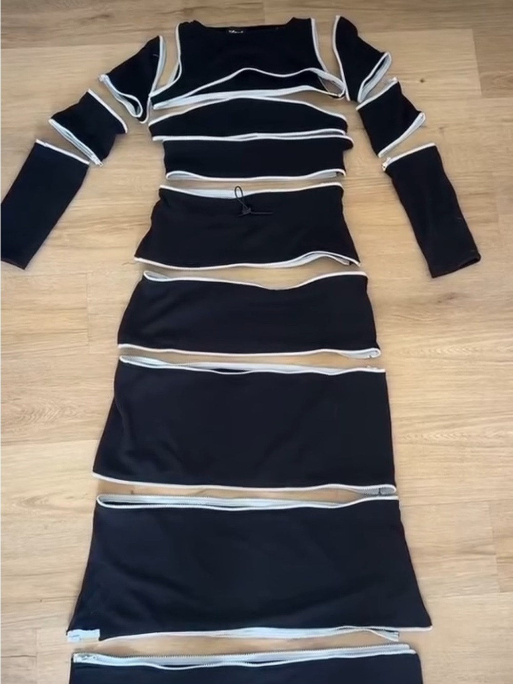 Tunnel Vision Black Covertible 40-in-1 Zipper Dress